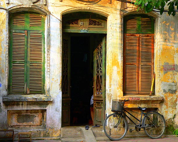 Old House in Hanoi with Bicycle