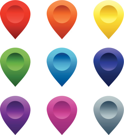 Map Pointer Bar Set Of Map Pointers Stock Illustration - Download Image Now - Arranging ...