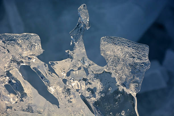 Ice pattern closeup. Picture can be used as a background