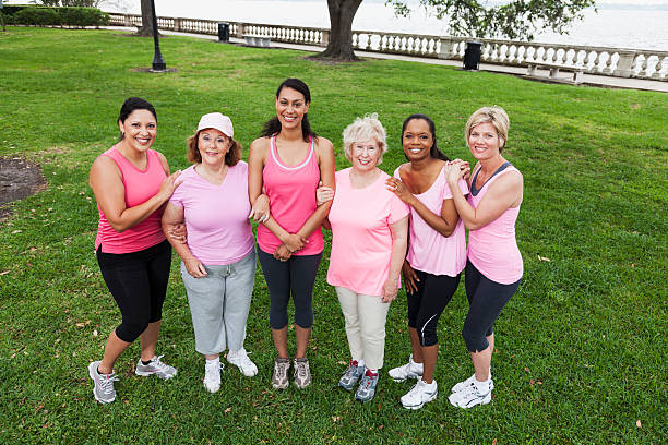 istock Group of women wearing pink 477852699
