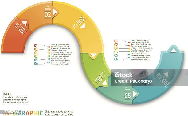 Bunten Welle Element Infografik Stock Vektor Art und mehr Bilder von Weg - Weg, Informationsgrafik, Pfeilzeichen