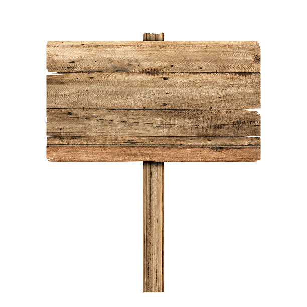 istock Wooden sign isolated on white 477853144