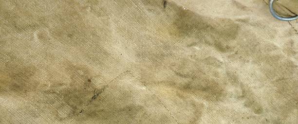 Weathered Old Pale Green Trap Fabric Background stock photo