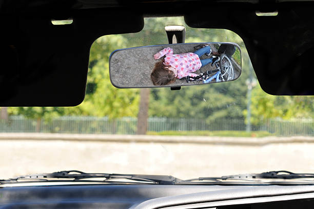 Drivers side chrome fender mirror