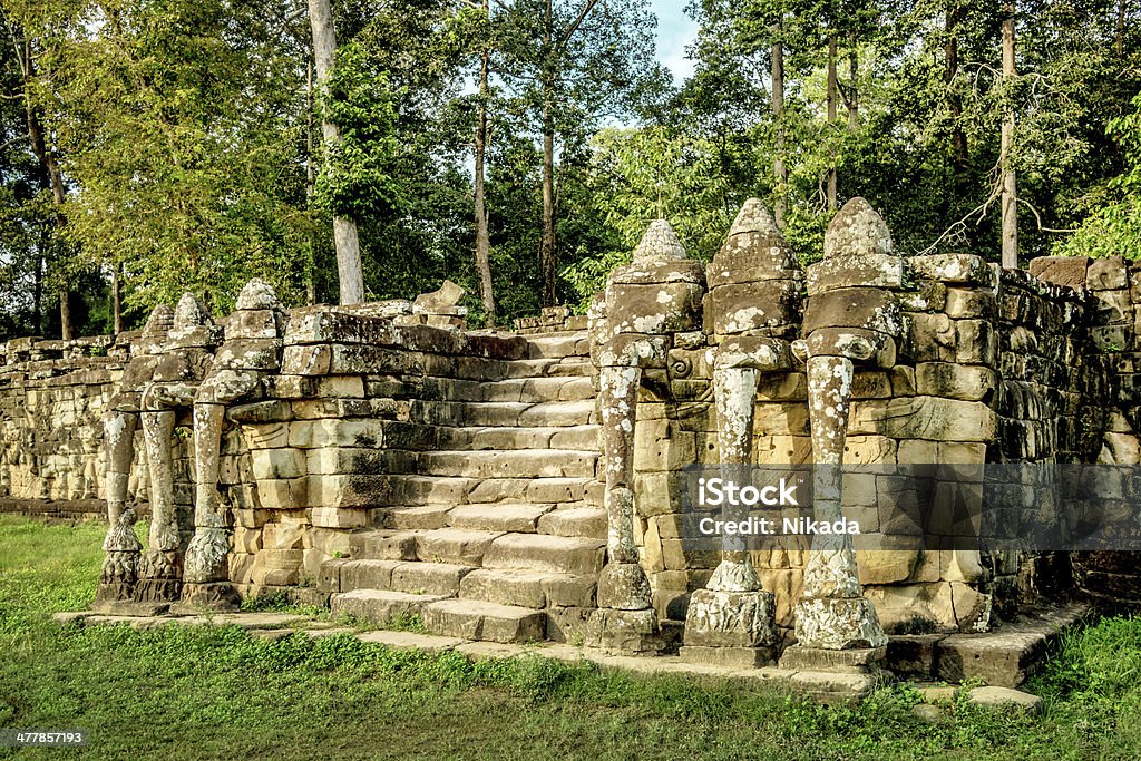 Terrasse des éléphants, Angkor Wat - Photo de Angkor libre de droits