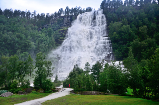 Tvindefossen (or Trollafossen) is a 152m waterfall near Voss, Norway
