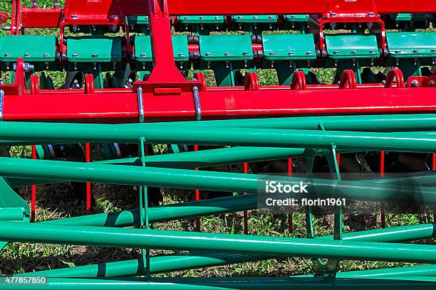 Agricultural Equipment Detail Stock Photo - Download Image Now - 2015, Agricultural Field, Agricultural Machinery