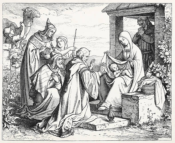 istock Kings of the East visiting Bethlemen and Jesus 477858257