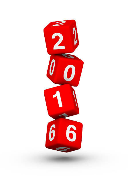 istock Happy New Year 2016. Flying red cubes, 477858278