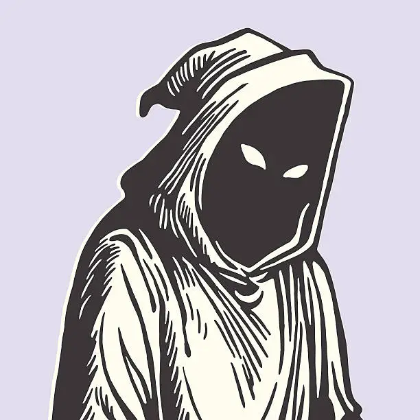Vector illustration of Hooded Grim Reaper