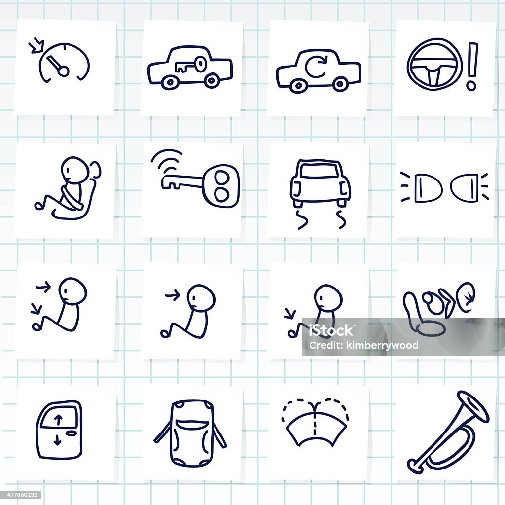 Car Icon Vector File of Doodle Car Icon set Mile stock vector