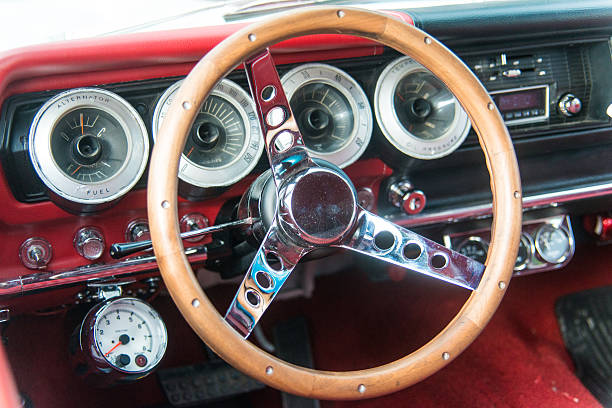 istock vintage american car steering wheel 477860233