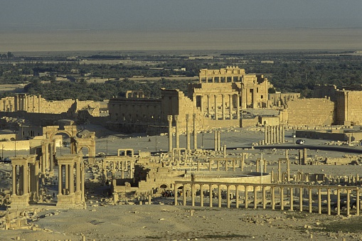 the Roman Ruins of Palmyra in Palmyra in the east of Syria.