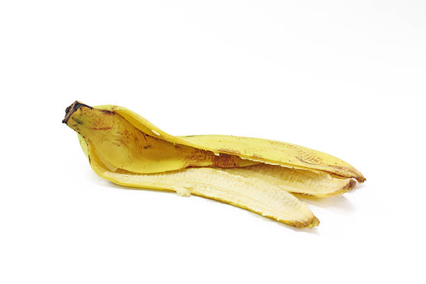 istock Bananas Skin isolated on pure white background 477863610