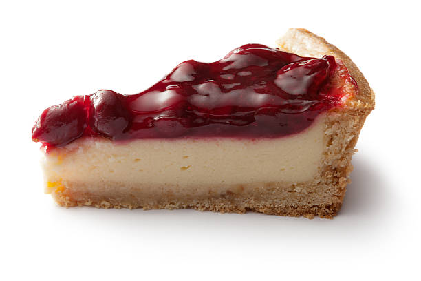 folheado com creme: tarte de cereja - pie pastry crust cherry pie cherry imagens e fotografias de stock