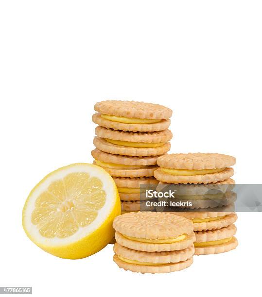 Zitronensandwich Creme Cookies Stockfoto und mehr Bilder von Backen - Backen, Cracker, Dessert