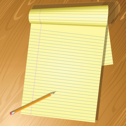 Note pad and pencil. Files included – jpg, ai (version 8 and CS3), svg, and eps (version 8)