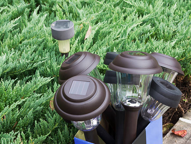 Solar Landscape Lighting Replacement stock photo