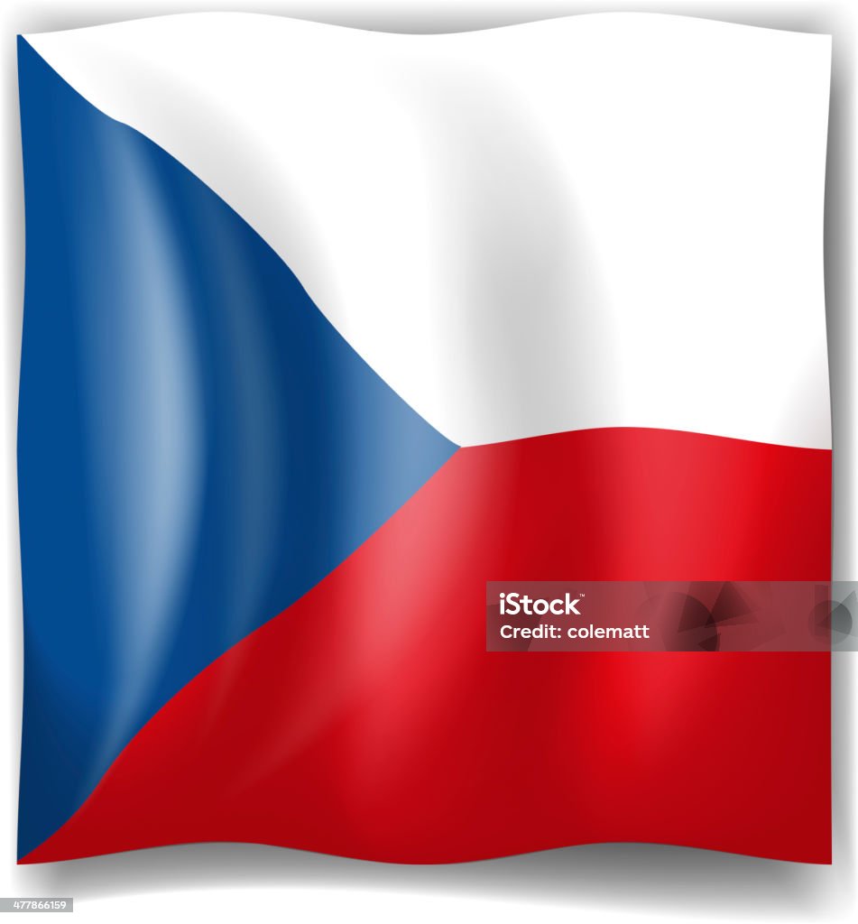Bandeira da República Tcheca - Vetor de Azul royalty-free