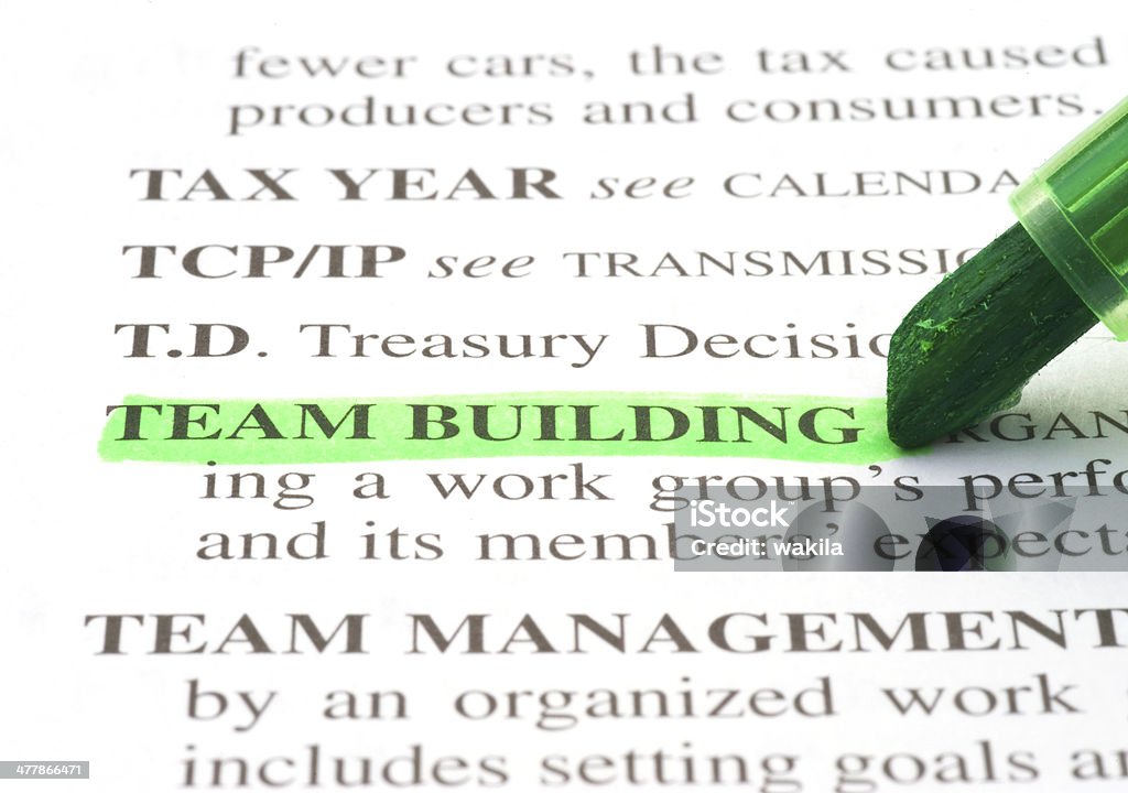 team building definition highligted in dictionary teambuilding team building highlighted with green markerhttp://msg.hosting.padberg.at/lightboxdict.jpg Abstract Stock Photo