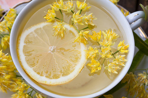 istock Linden tea with lemon and linden flower 477867328