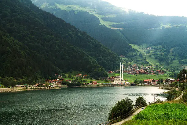 Long Lake, Uzungol in Trabzon, Turkey.