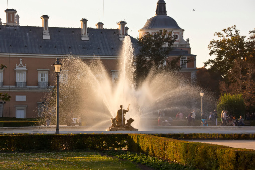 ornamental fountains of the Palace of Aranjuez, Spain