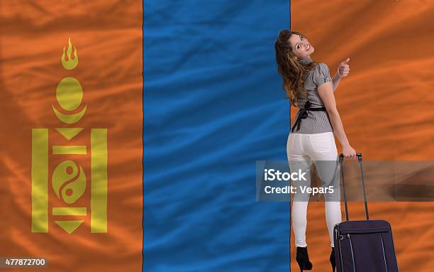 Tourist Travel To Mongolia Stock Photo - Download Image Now - 2015, Adult, Adventure