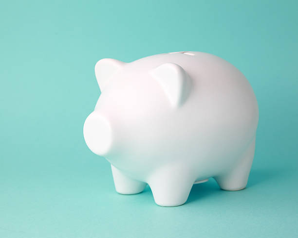 istock Classic white Piggy Bank 477872897