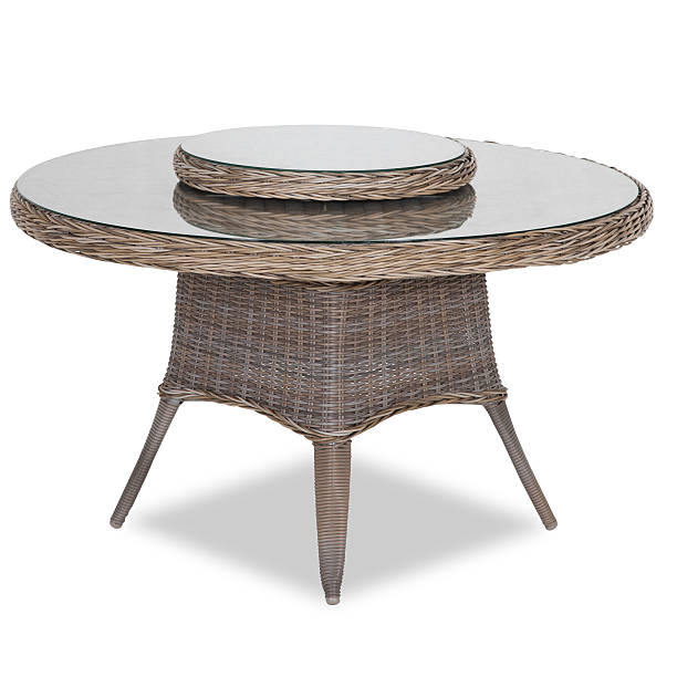 istock Patio Glass Top Wicker Dining Table 477873911