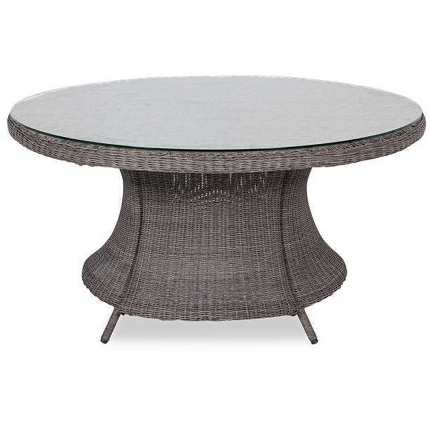 istock Patio Glass Top Wicker Dining Table 477873935