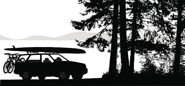 Vector illustration of Campground Checking In