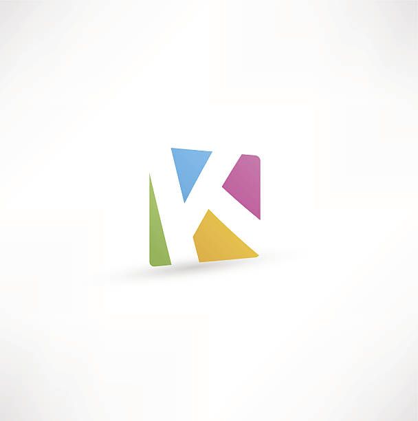 Abstract Letter A vector art illustration