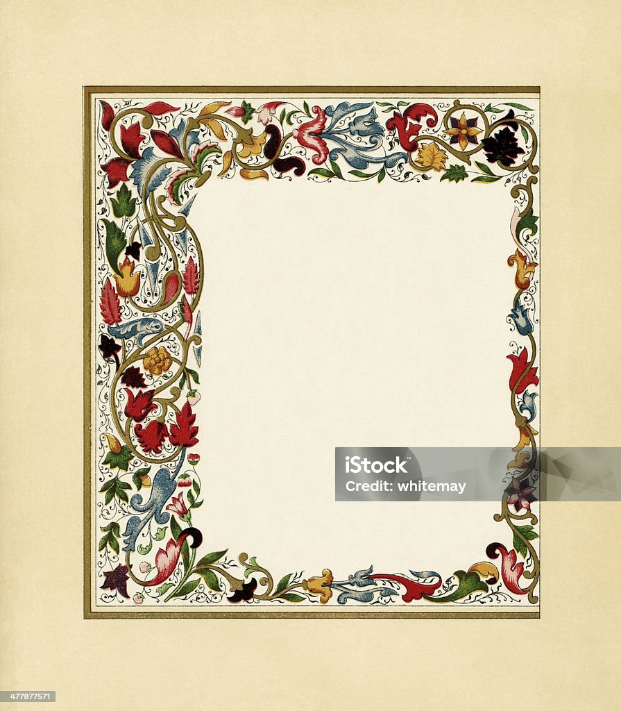 Hell Farbige viktorianischen frame - Lizenzfrei Blume Stock-Illustration