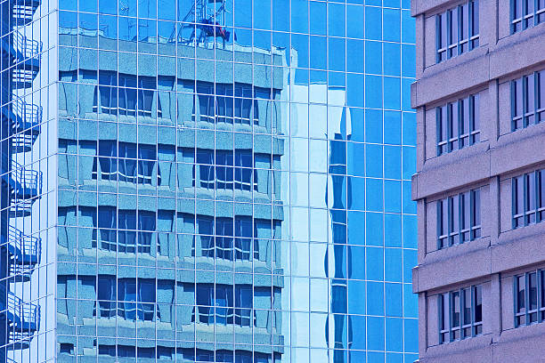 Large and modern buildings stock photo