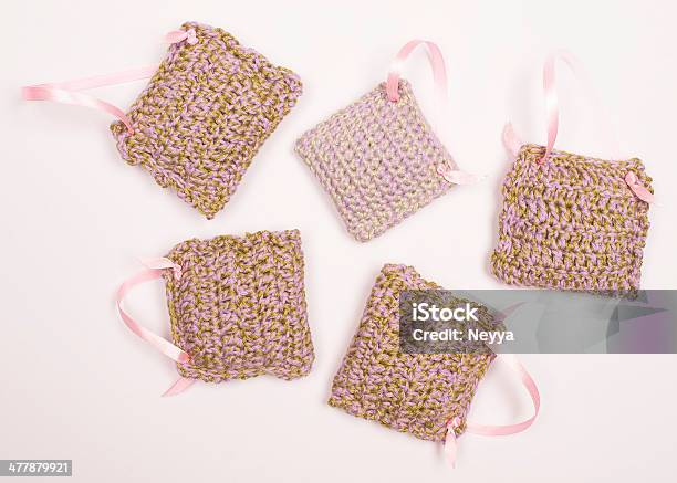 Crocheted Bags With Dried Lavender Stock Photo - Download Image Now - Alternative Medicine, Aromatherapy, Bag