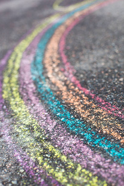 istock Chalk drawing of rainbow 477880349