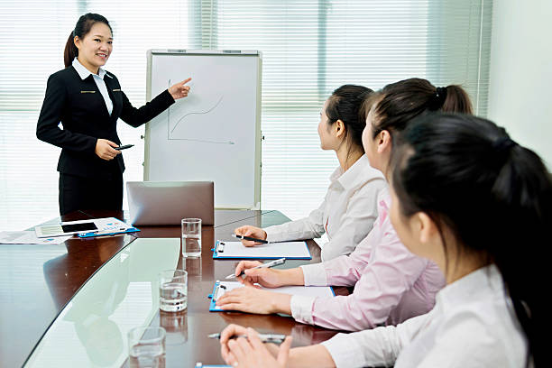 istock Businesswoman giving a presentation 477881100
