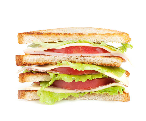 istock Toast sandwich with meat and vegetables 477881261