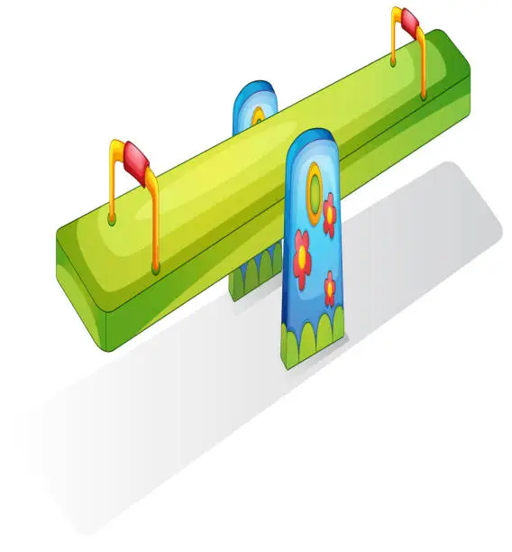 Vector illustration of See saw