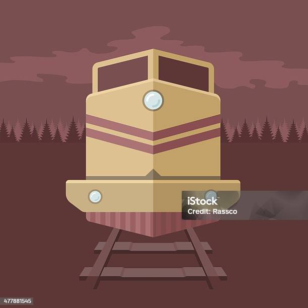 Flat Train Illustration Stock Illustration - Download Image Now - Diesel Fuel, Train - Vehicle, Backgrounds