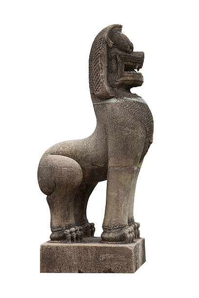 istock Singha Stone statue in Nakhonratchasima, Thailand 477881588
