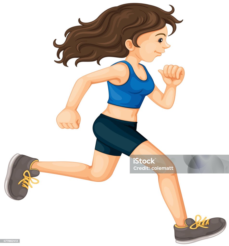 Fitness girl Fitness girl on a white background Active Lifestyle stock vector