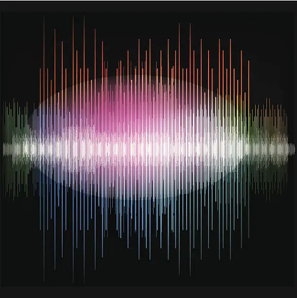 Vector illustration of Sharp colorful waveform