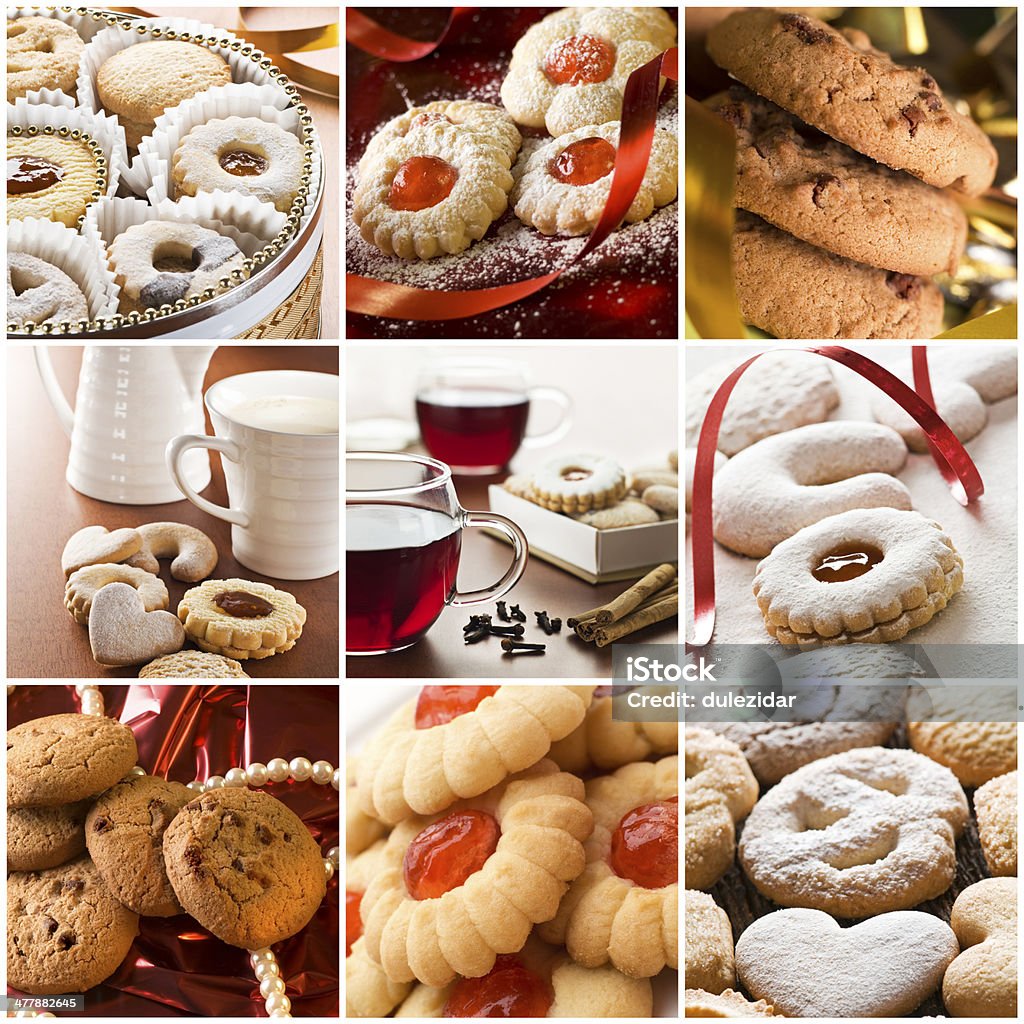 collage di Cookie - Foto stock royalty-free di Bibita