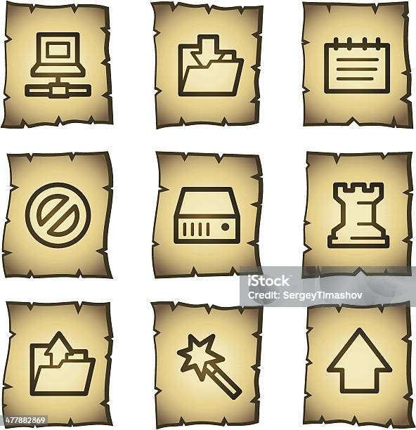 Données Icônes Web Papyrus Series Vecteurs libres de droits et plus d'images vectorielles de Agenda électronique - Agenda électronique, Annulation, Antiquités