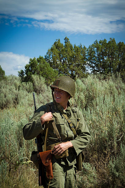 istock WWII Soldier Shooting Smiling 477883665
