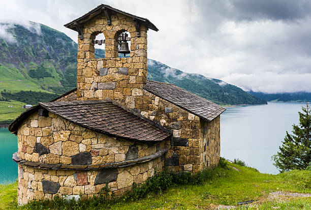France. Lac de Roselend. The chapel