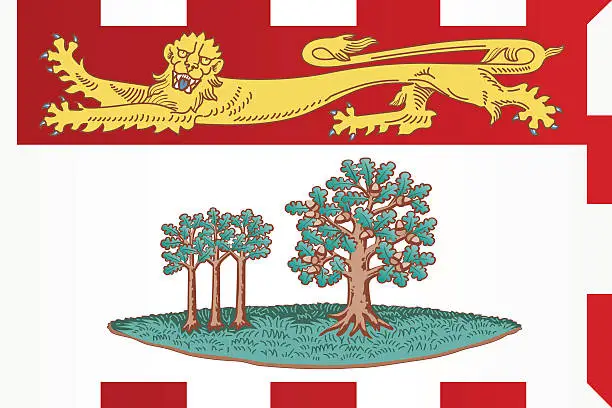 Vector illustration of Flag of Prince Edward Island