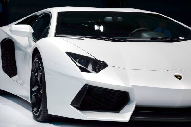 Seattle, WA, USAAugust 1, 2024Lamborghini Aventador showing the car driving
